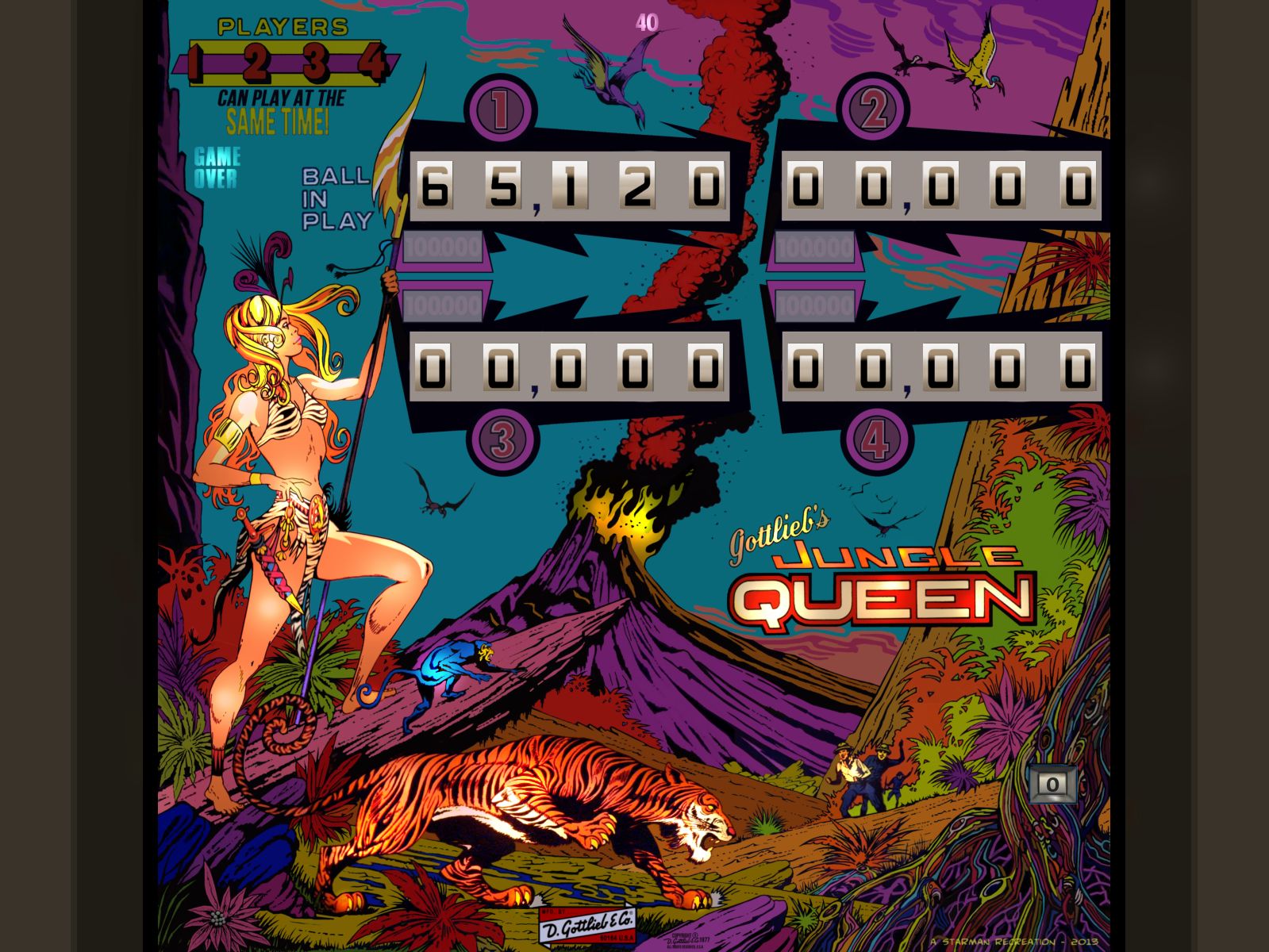 Jungle Queen Backglass