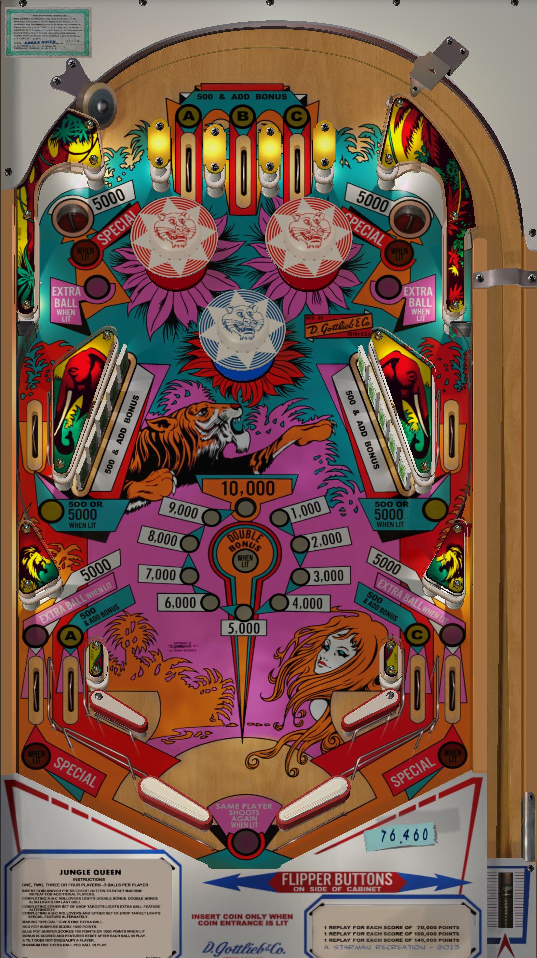 Jungle Queen Playfield